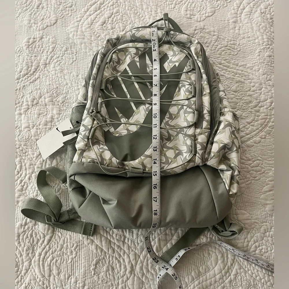 Nike Hayward Olive & White Swoosh Pattern Backpack FZ2520-121 Streetwear NWT